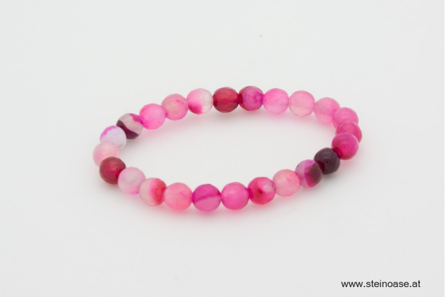 Kinder Armband Achat Pink 6mm